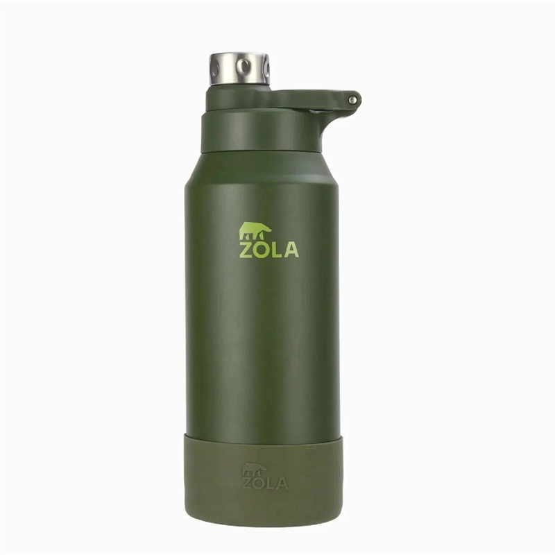 BOTELLA TE RMICA DE ACERO INOXIDABLE 1 LITRO VERDE OSCURO - 1