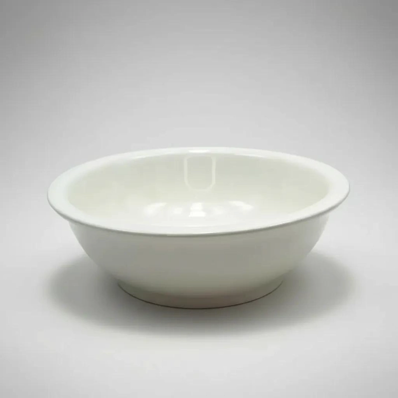 BOWL HONDO DE LOZA BLANCA PARA ENSALADAS Y SOPAS 25 CM - 4