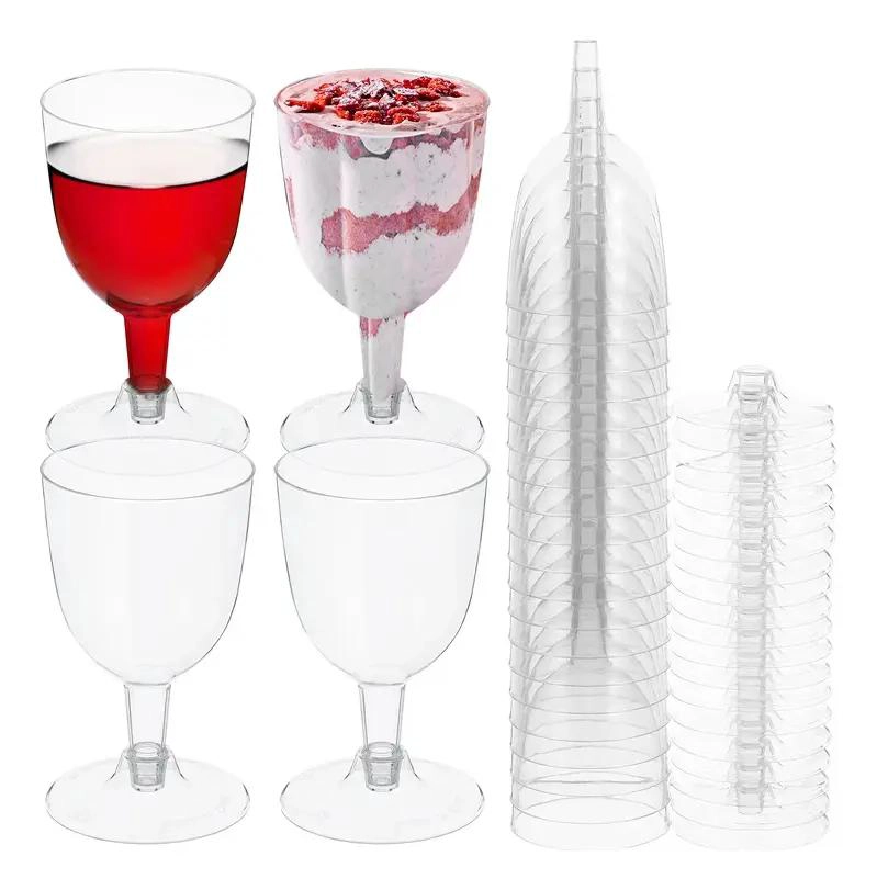 VASOS DE PLASTICO PARA CHAMPAGNE Y VINO 170ML, 20 UNIDADES - 1