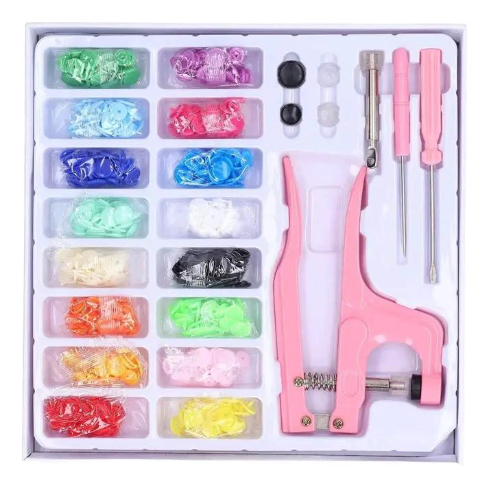 PINZA REMACHADORA MANUAL CON 160 BROCHES DE COLORES - 1