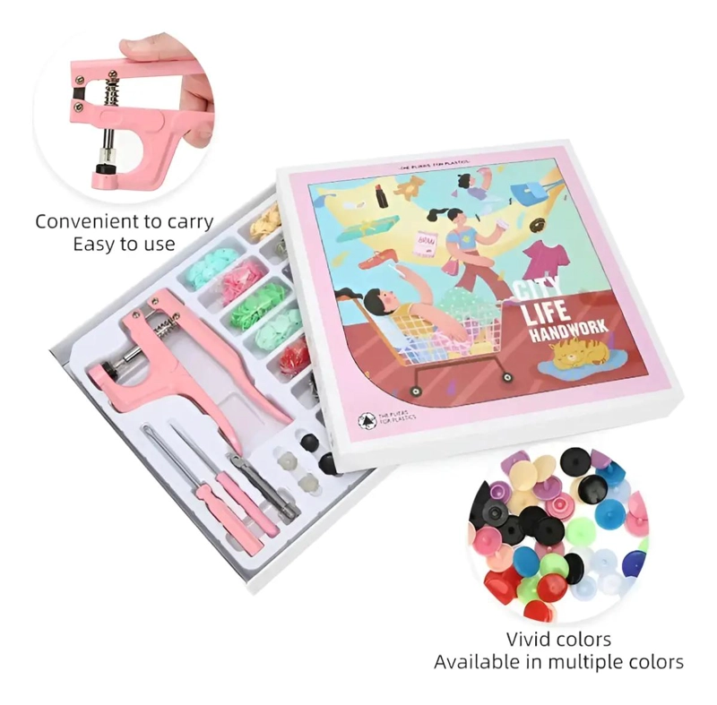 PINZA REMACHADORA MANUAL CON 160 BROCHES DE COLORES - 2