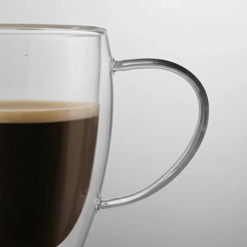 SET DE TAZAS DOBLE PARED DE VIDRIO 350 ML PARA BEBIDAS - 9
