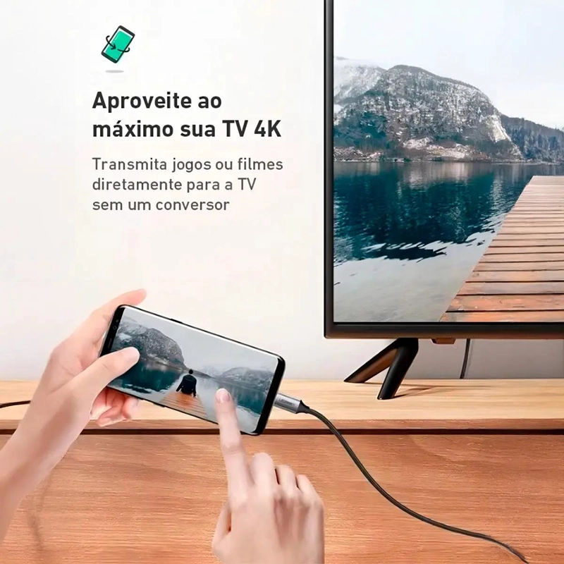 CABLE USB-C A HDMI TRENZADO 4K 60HZ PARA CONEXIONES ESTABLES - 2