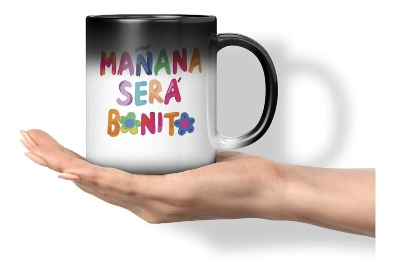TAZA MAGICA QUE CAMBIA DE COLOR CON AGUA CALIENTE 11 OZ - 1