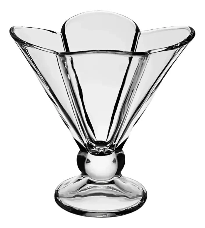 COPA DE VIDRIO TULIPAN PARA HELADOS Y POSTRES 200 ML - 4