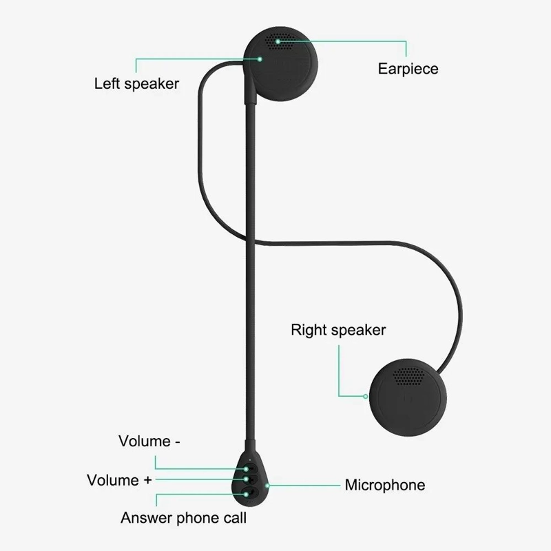 AURICULARES BLUETOOTH M5H PARA CASCO DE MOTOCICLETA - 10