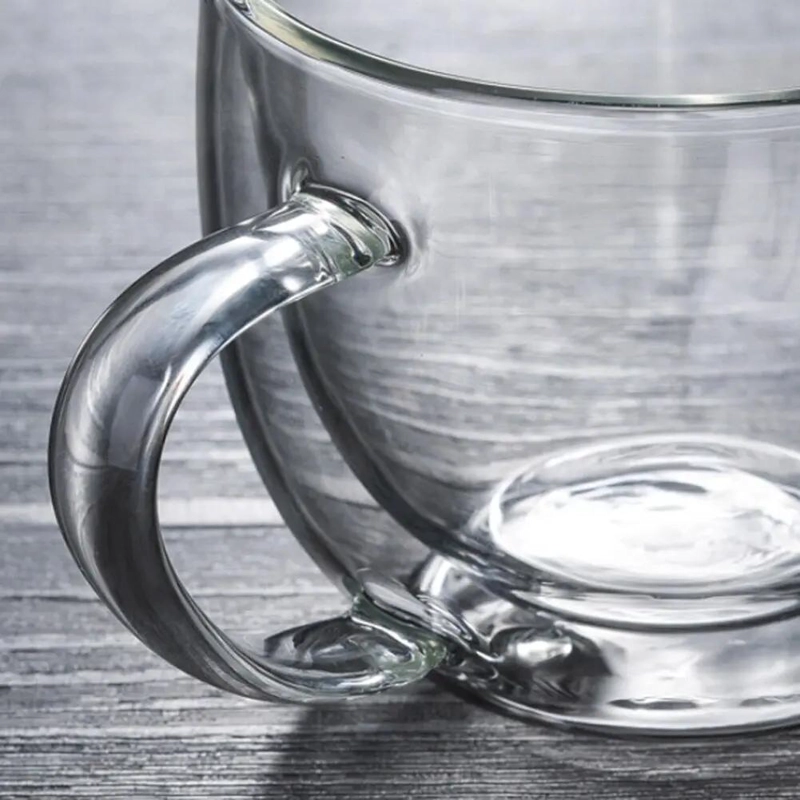 SET DE 2 TAZAS DE VIDRIO DOBLE PARED PARA CAFE  Y TE - 6