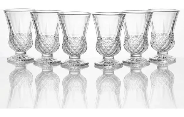 SET DE 6 COPAS DE VIDRIO PARA LICOR DE 55 ML - 1