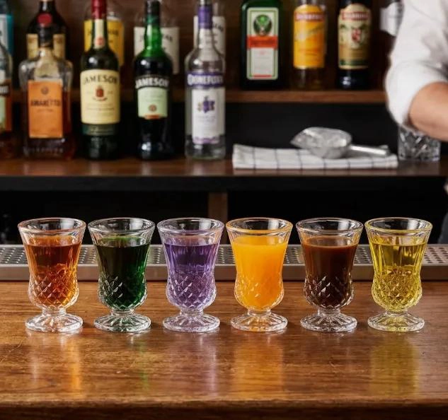 SET DE 6 COPAS DE VIDRIO PARA LICOR DE 55 ML - 5