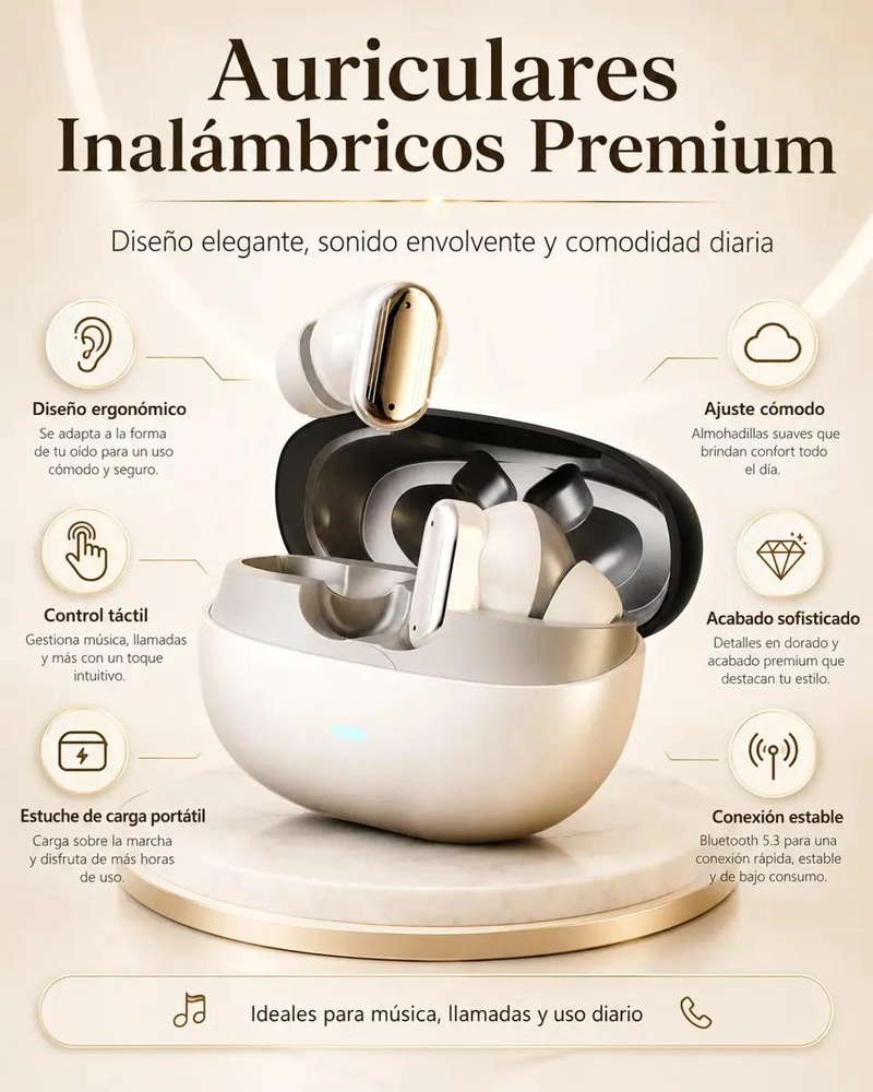 AUDIFONOS INALAMBRICOS BLUETOOTH TWS CON ESTUCHE DE CARGA - 7