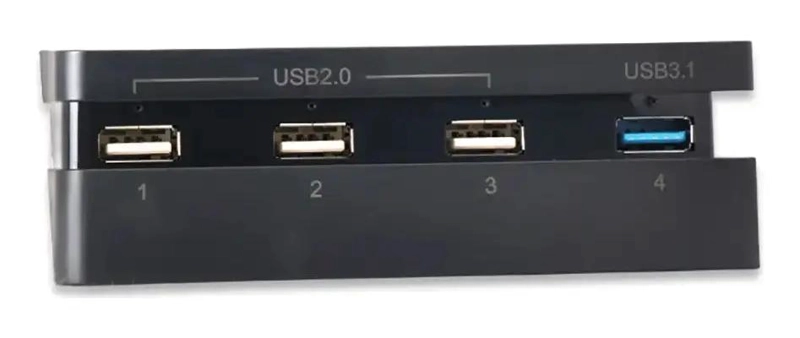 CONCENTRADOR USB 4 PUERTOS PARA CONSOLAS PS4 SLIM - 1