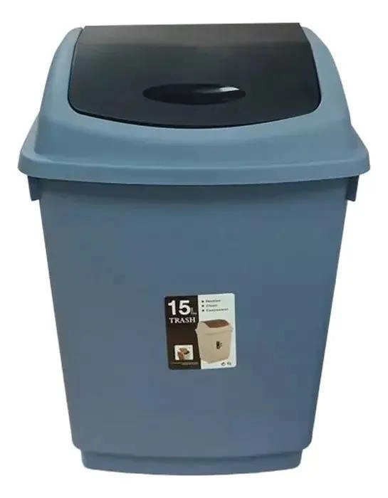 BASURERO DE PLASTICO PARA OFICINA Y COCINA 50 LITROS CON TAPA - 2