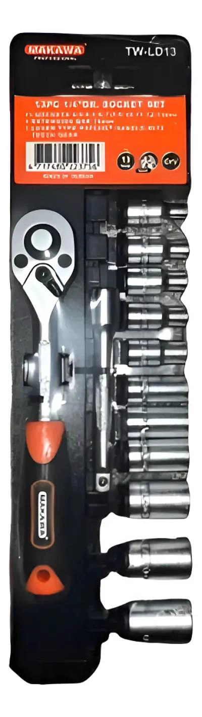 JUEGO DE DADOS PROFESIONAL 13 PIEZAS 1/4 - 1