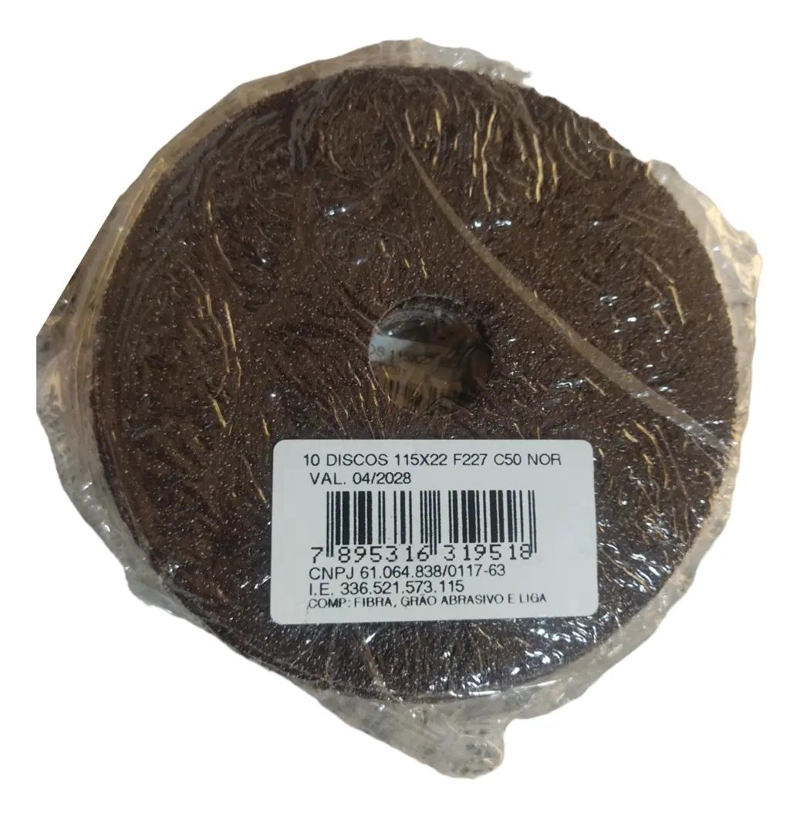 DISCOS DE LIJA DE FIBRA 4.1/2'' PACK 10 UNIDADES - 3