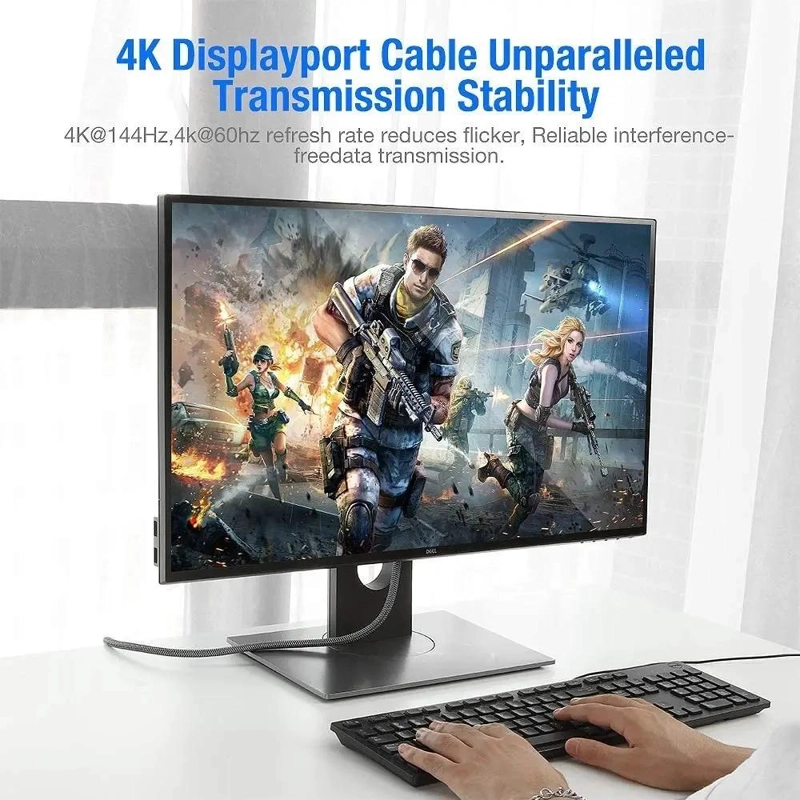 CABLE DISPLAYPORT V1.4 2 MTRS PARA VIDEO Y AUDIO HD - 4