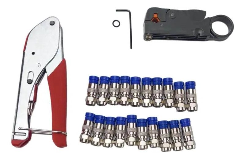 PINZA CRIMPADORA PROFESIONAL PARA CABLES COAXIALES RG59 Y RG6 - 1