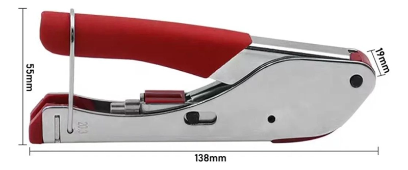 PINZA CRIMPADORA PROFESIONAL PARA CABLES COAXIALES RG59 Y RG6 - 3