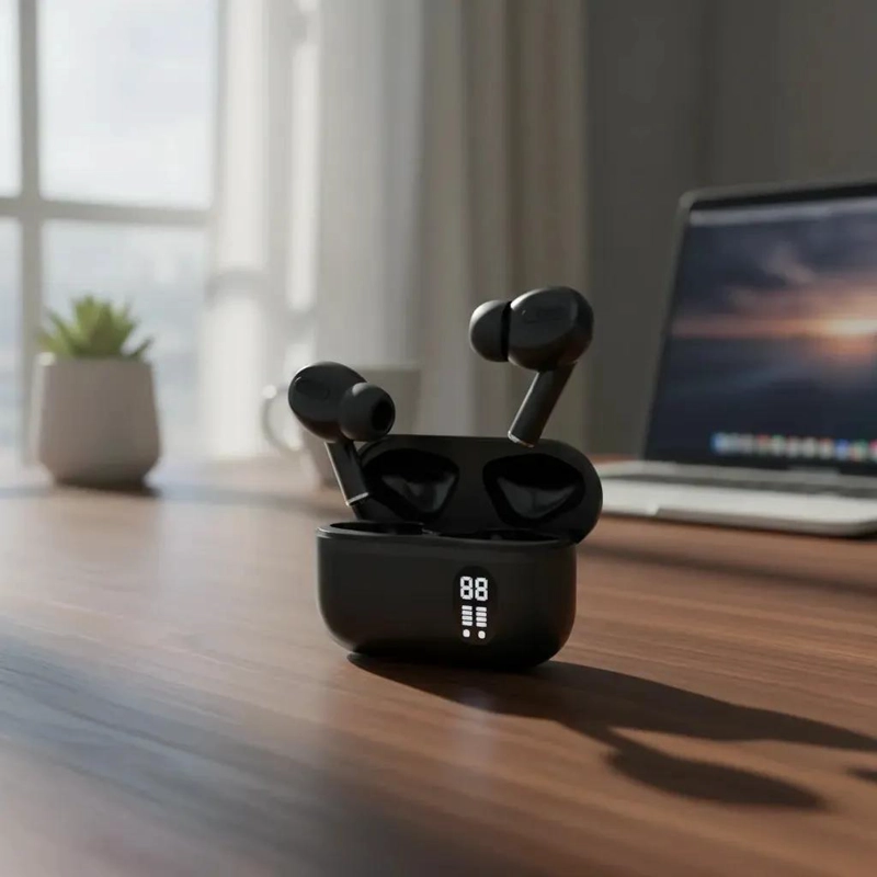 AUDIFONOS IN-EAR BLUETOOTH 5.3 CON ESTUCHE DE CARGA Y MICROFONO - 1