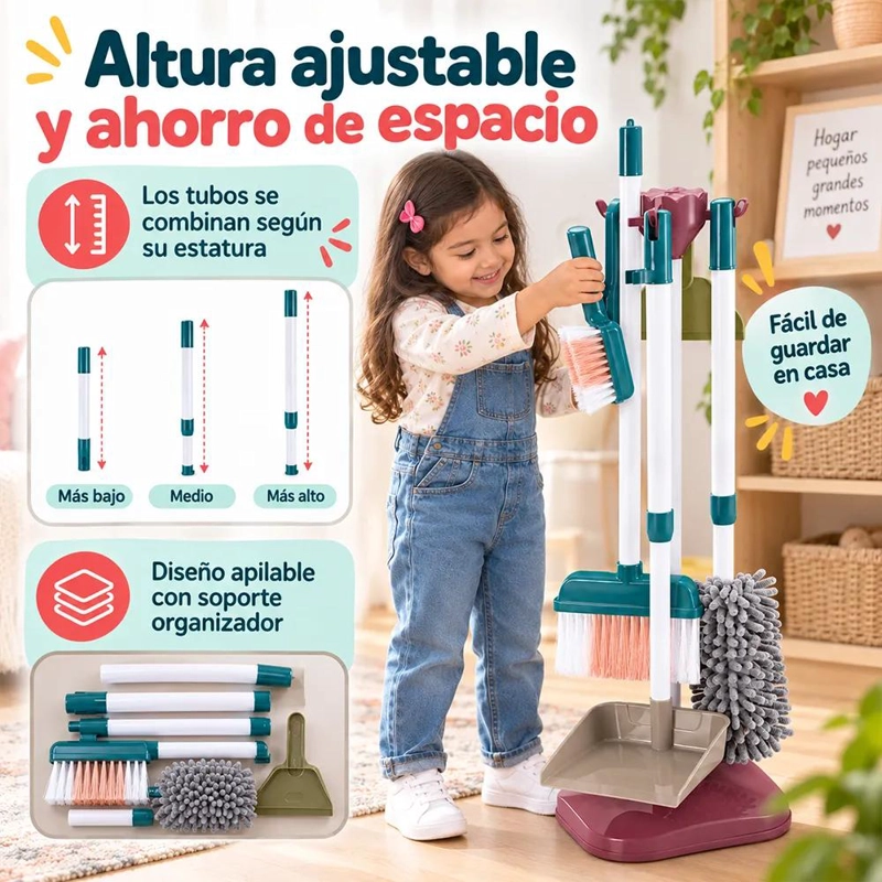JUEGO DIDACTICO DE LIMPIEZA PARA NIÑOS CON 8 PIEZAS - 3