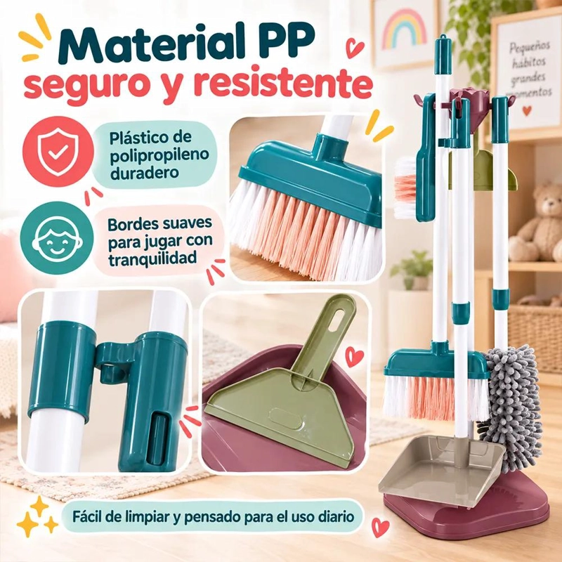 JUEGO DIDACTICO DE LIMPIEZA PARA NIÑOS CON 8 PIEZAS - 4