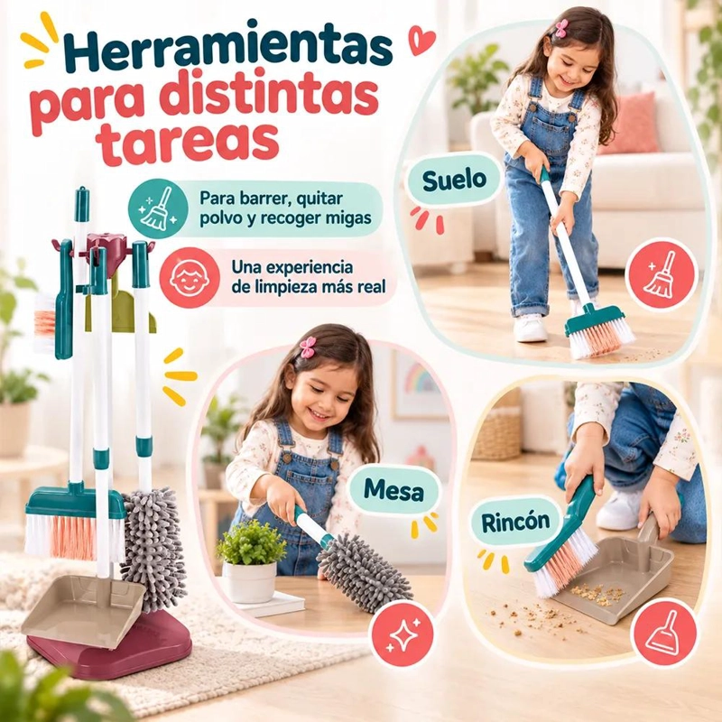 JUEGO DIDACTICO DE LIMPIEZA PARA NIÑOS CON 8 PIEZAS - 6