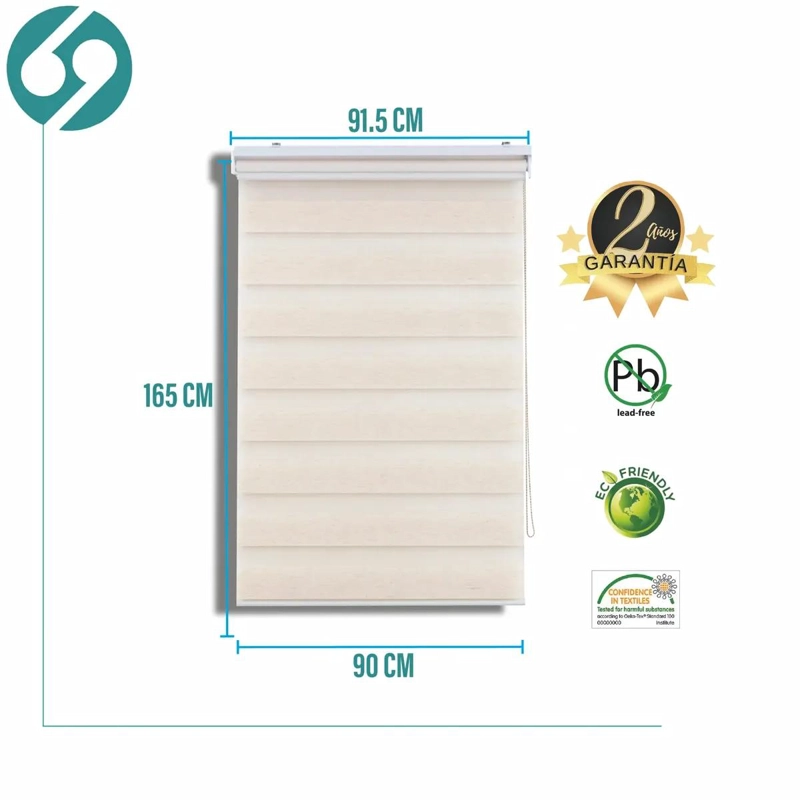 CORTINA ROLLER DUO ZEBRA DIA Y NOCHE 90 X 165 CM - 2