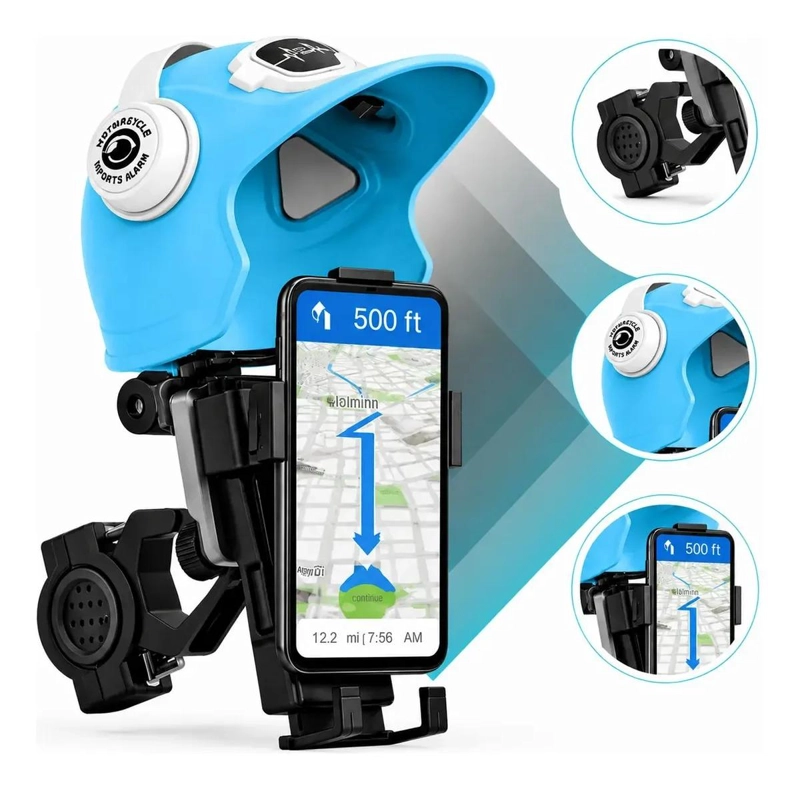 SOPORTE CELULAR UNIVERSAL PARA MANILLAR DE MOTO Y BICICLETA - 2