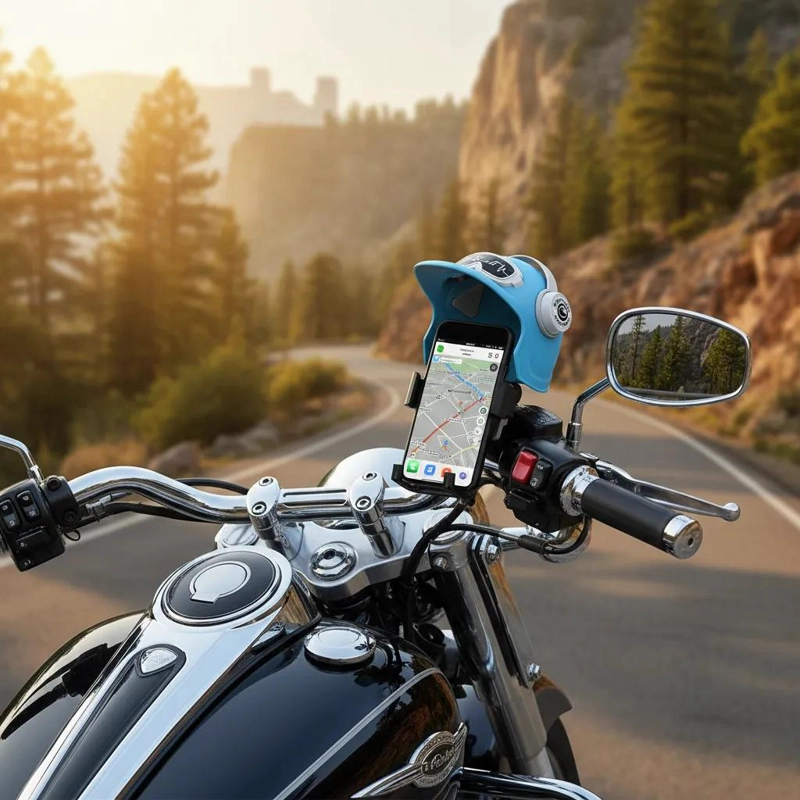 SOPORTE CELULAR UNIVERSAL PARA MANILLAR DE MOTO Y BICICLETA - 7