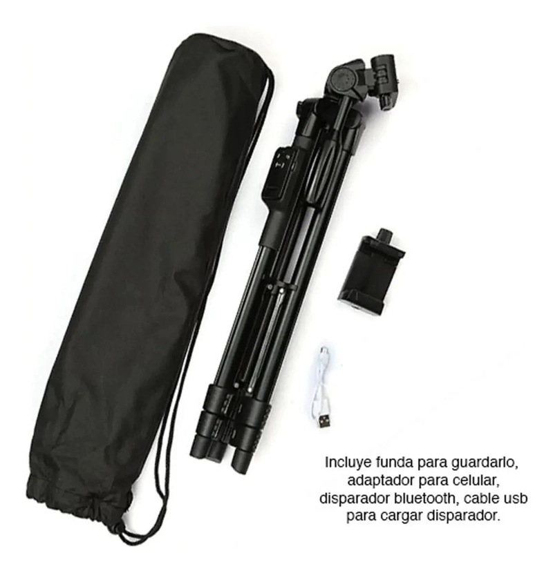 TRIPODE AJUSTABLE PARA CELULAR Y CAMARA CON CONTROL REMOTO - 5