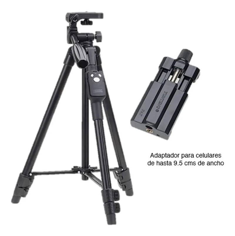 TRIPODE AJUSTABLE PARA CELULAR Y CAMARA CON CONTROL REMOTO - 8