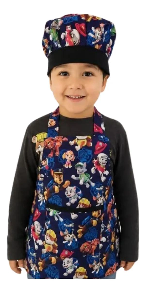 SET DE DELANTAL Y GORRO DE COCINA INFANTIL PARA NIÑOS - 1