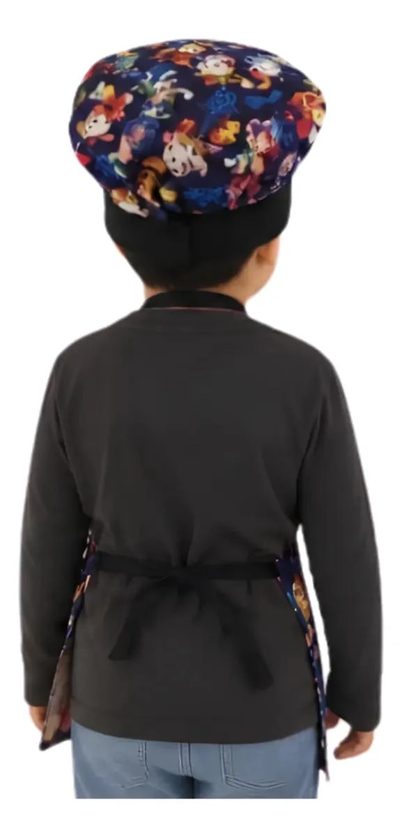 SET DE DELANTAL Y GORRO DE COCINA INFANTIL PARA NIÑOS - 5