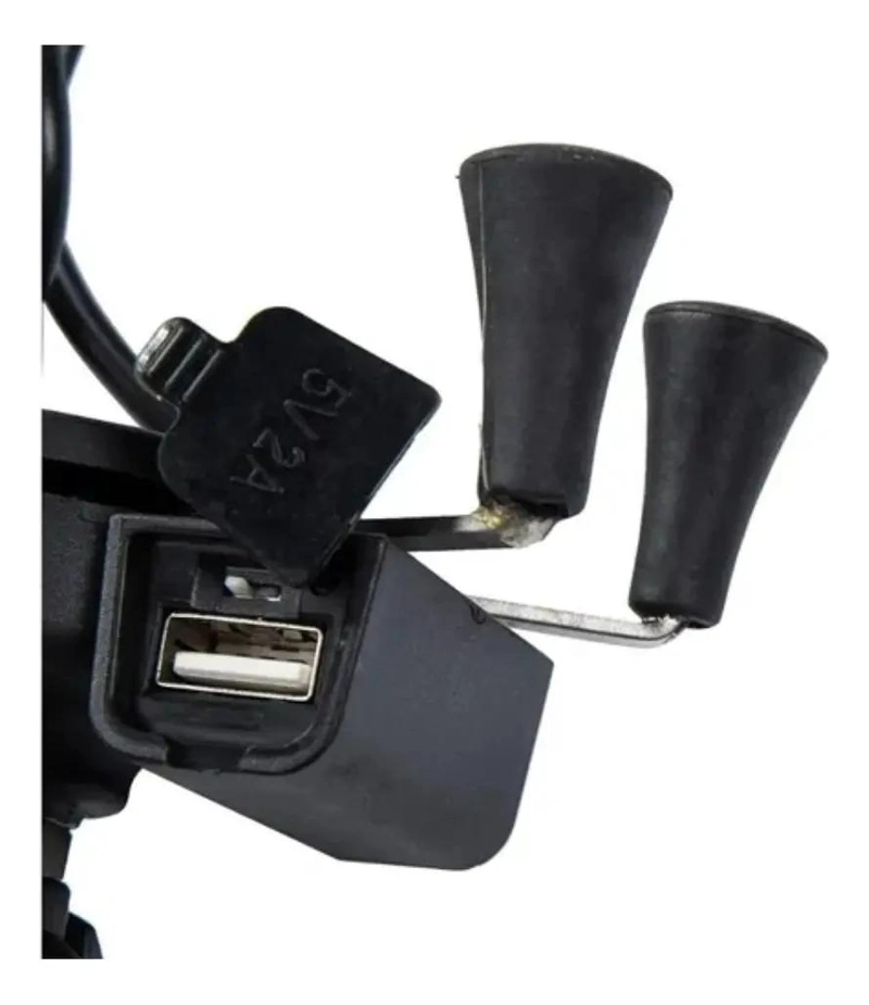 SOPORTE PARA CELULAR CON CARGADOR USB PARA MOTOCICLETA - 3