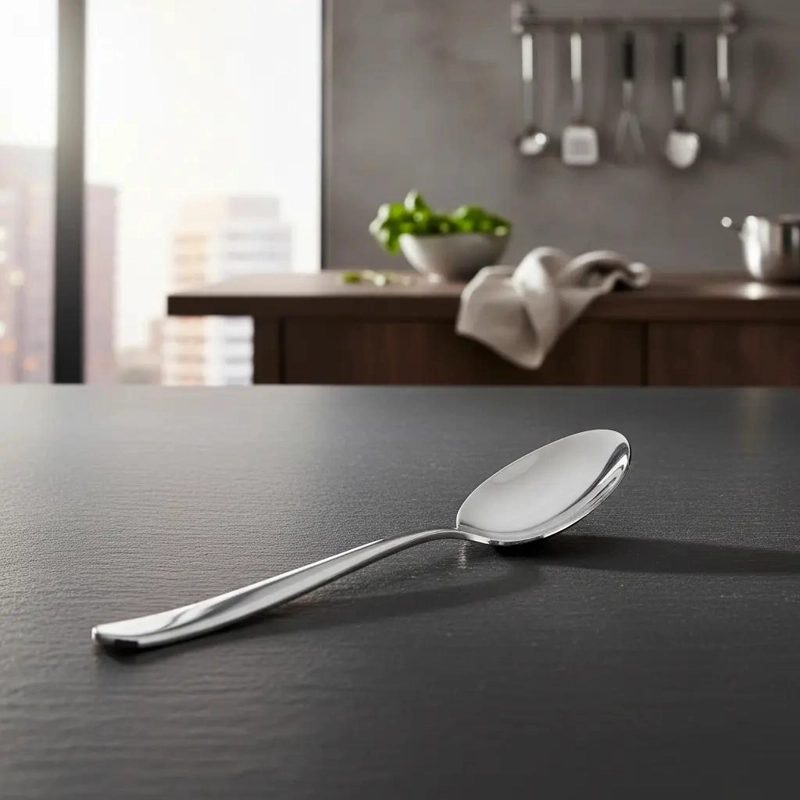 SET DE 12 CUCHARAS DE MESA DE ACERO INOXIDABLE - 1
