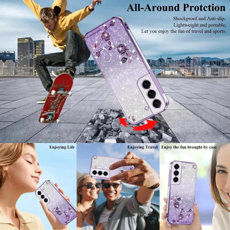 CARCASA BRILLANTE DE SILICONA PARA SAMSUNG GALAXY S22 PLUS 5G - 5