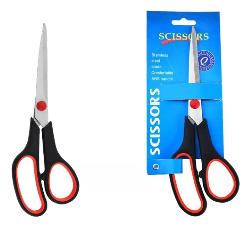 PACK DE 3 TIJERAS CON MANGO ERGONOMICO Y ANTIDESLIZANTE - 1
