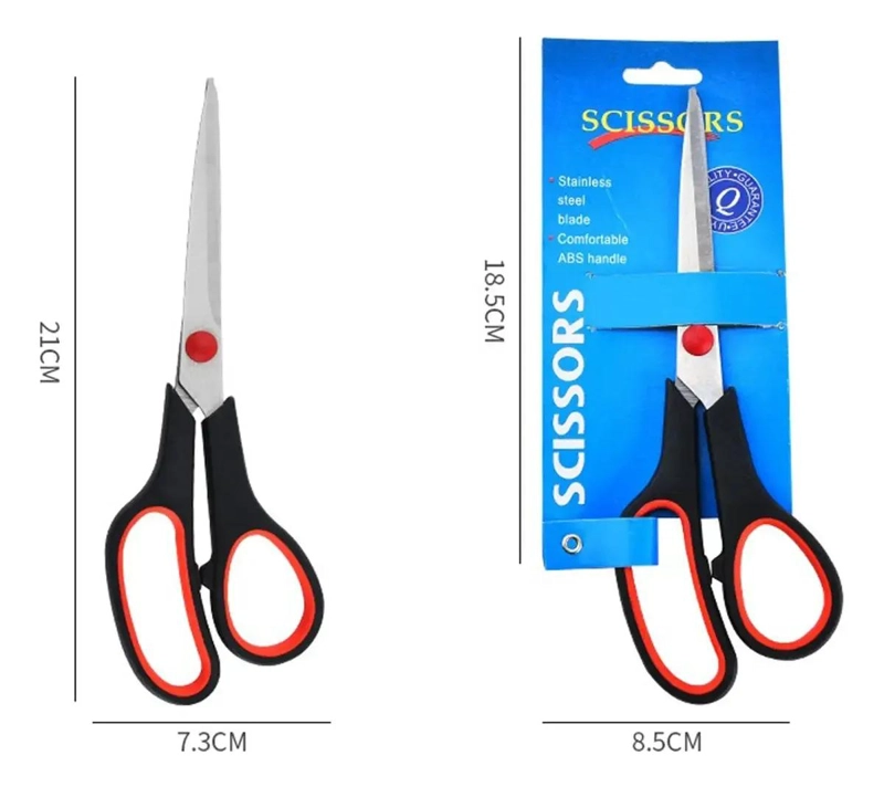 PACK DE 3 TIJERAS CON MANGO ERGONOMICO Y ANTIDESLIZANTE - 3