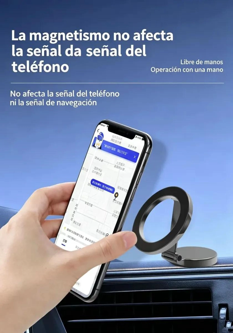 SOPORTE MAGNE TICO PARA AUTO CON VENTOSA ANTIDESLIZANTE - 3