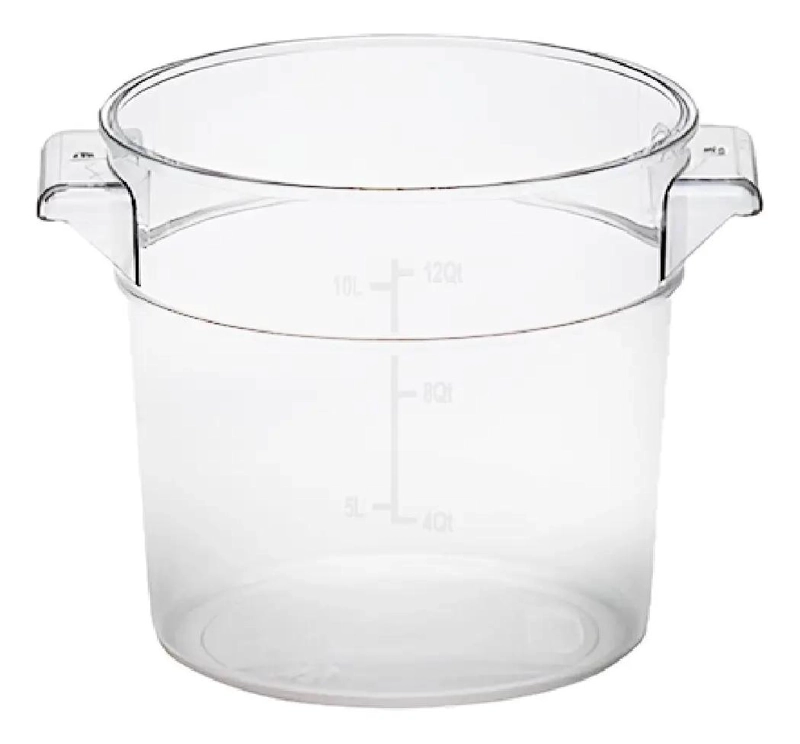CONTENEDOR REDONDO DE POLICARBONATO TRANSPARENTE DE 11,4 LITROS - 1