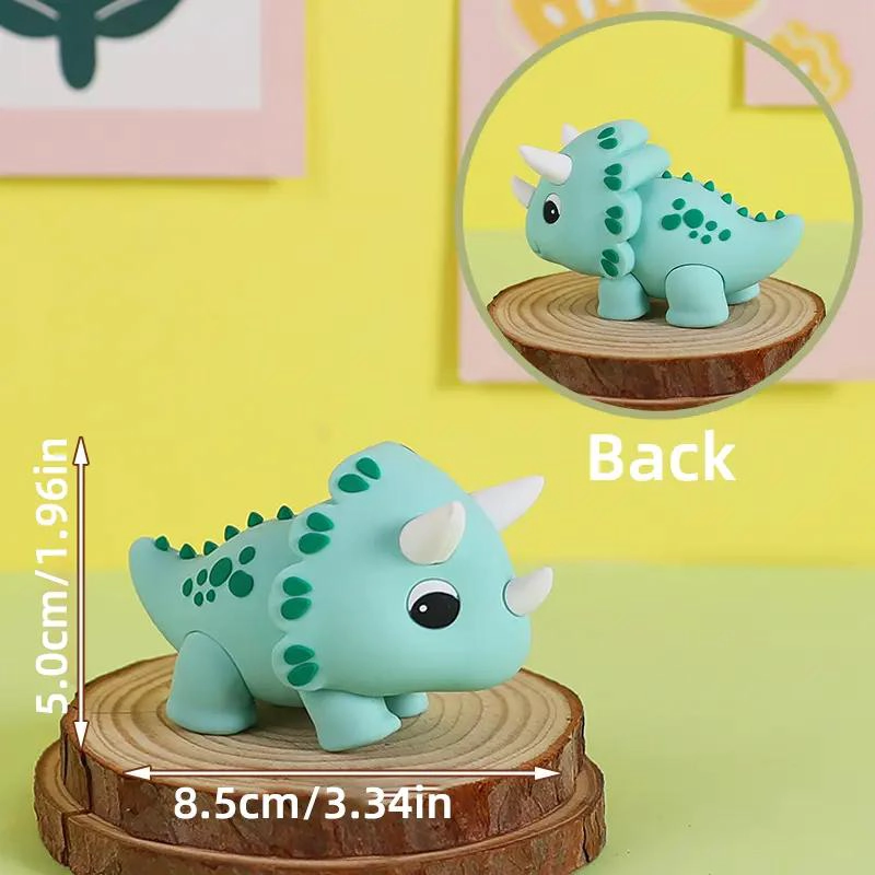 FIGURAS DECORATIVAS DE CERAMICA BLANDA PARA TORTAS CON DISEÑO DE DINOSAURIOS - 6