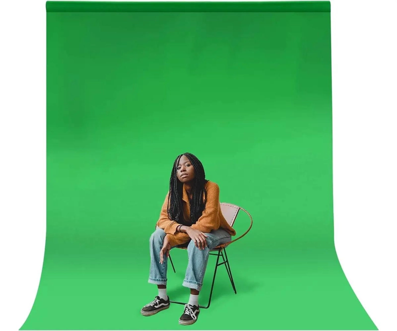 FONDO DE PANTALLA FOTOGRAFICA PROFESIONAL VERDE Y BLANCO 2X3M - 5