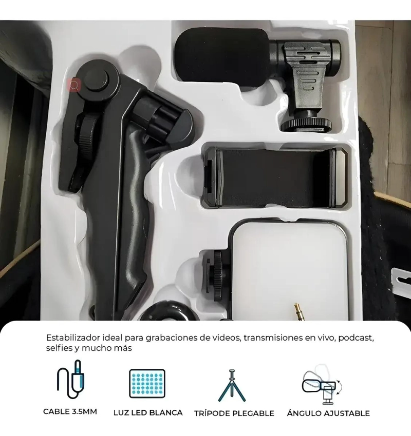 ESTABILIZADOR DE VIDEO TRIPODE AT-49 PARA CAMARAS Y CELULARES - 3