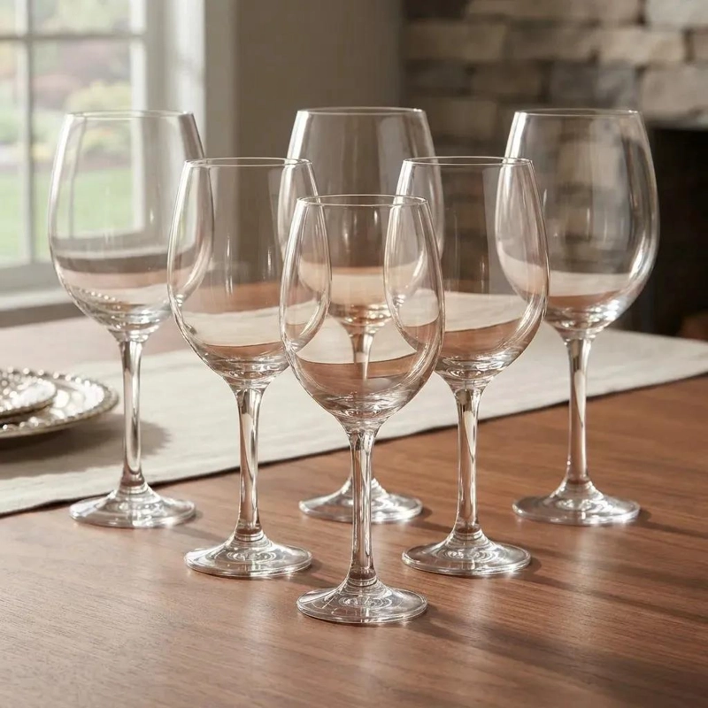 SET DE 6 COPAS DE VINO TRANSPARENTES DE 385 ML - 1