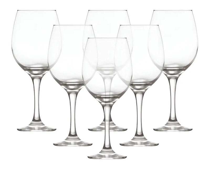 SET DE 6 COPAS DE VINO TRANSPARENTES DE 385 ML - 2