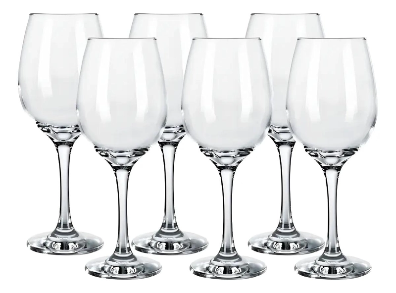 SET DE 6 COPAS DE VINO TRANSPARENTES DE 385 ML - 4