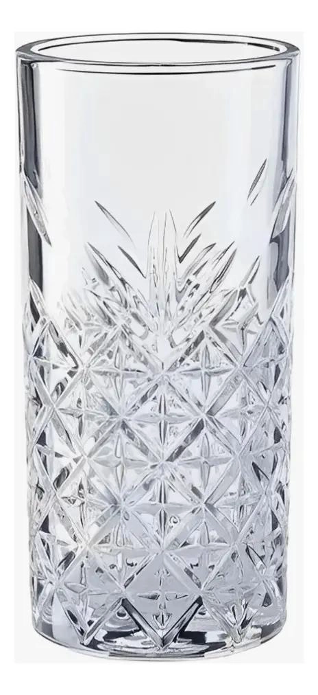 SET DE 6 VASOS DE VIDRIO ALTO TIMELESS 380CC CON DISEÑO ELEGANTE - 4
