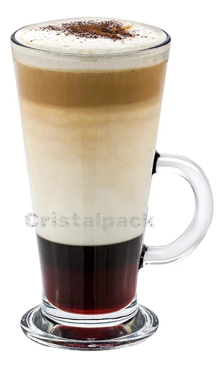 CONJUNTO DE TAZAS CONICAS DE VIDRIO BLANCO PARA CAFE  270 ML - 2