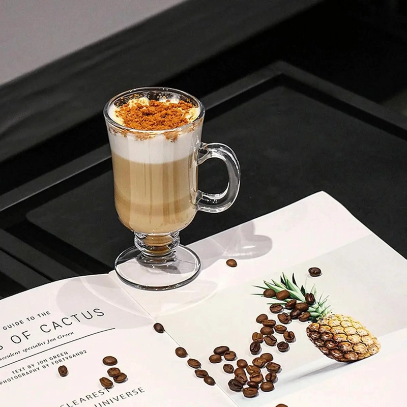 CONJUNTO DE 6 TAZAS DE VIDRIO PARA CAPUCHINO 250ML - 3