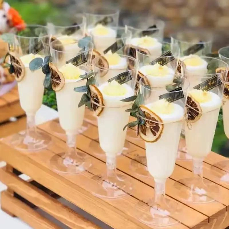 COPAS DE PLASTICO TRANSPARENTES PARA CHAMPAGNE Y POSTRES - 2