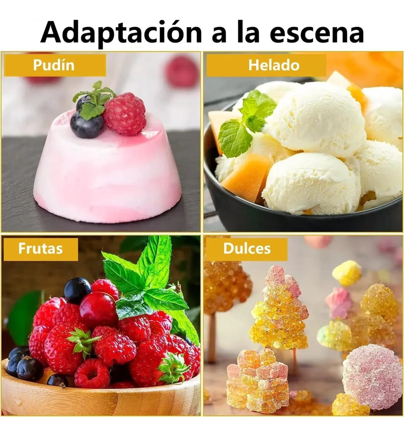 SET DE 50 VASOS DE POSTRE DORADOS DE 150ML CON CUCHARAS - 4